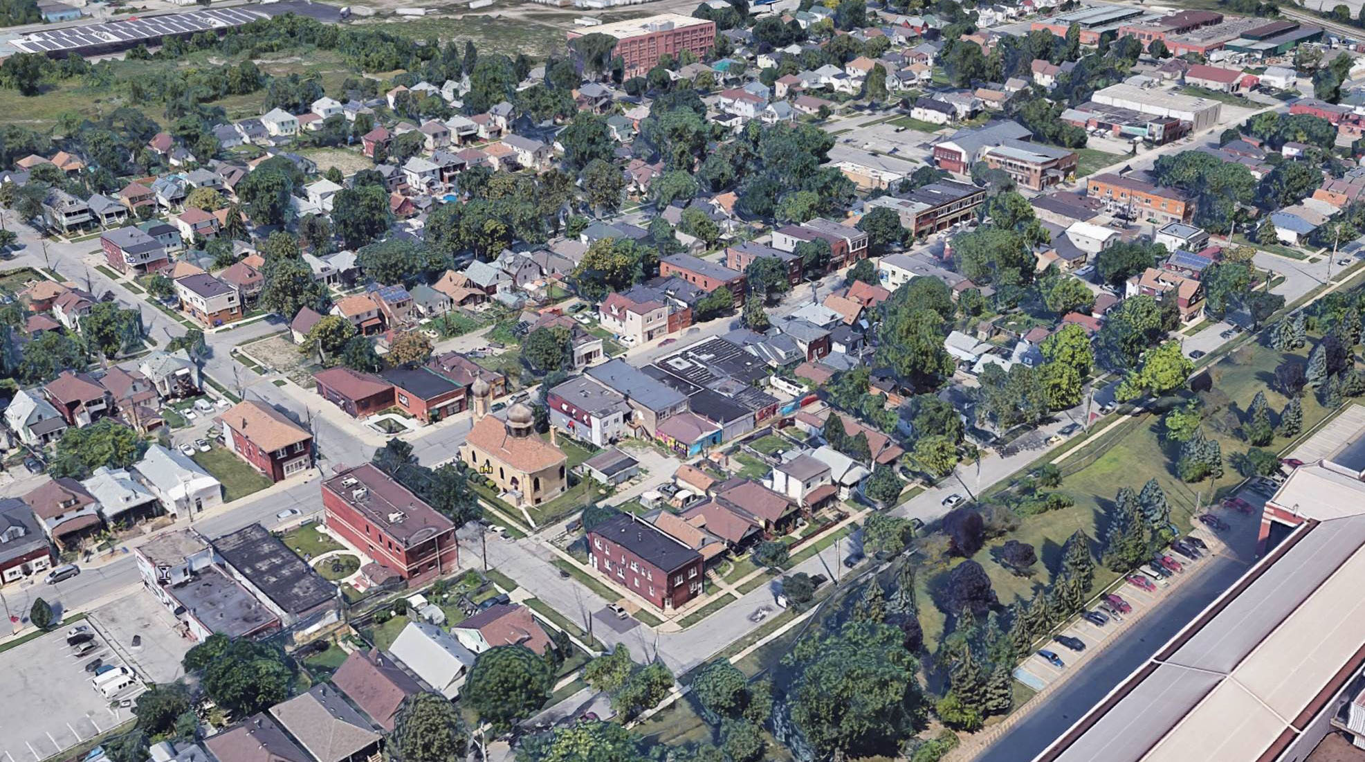 Overhead view of Ford City