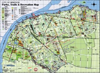 Parks, trails and recreation map sample