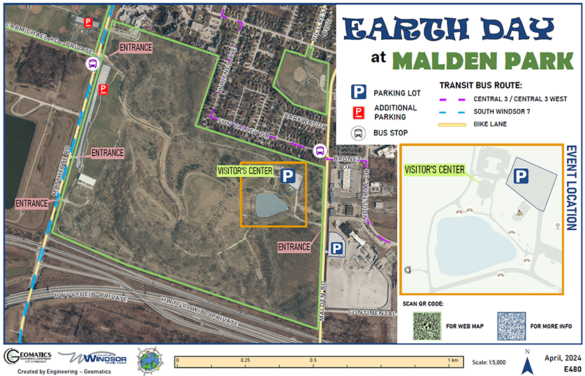 Earth Day at Malden Park map 2024