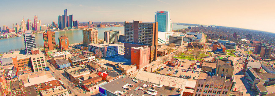 City of Windsor Skyline with Detroit visible