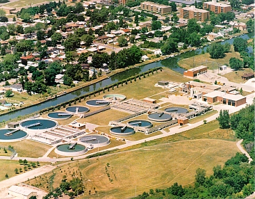Overhead view of Little River Pollution Control Plant