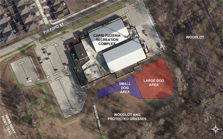 2022 Oakwood Park off-leash areas site plan