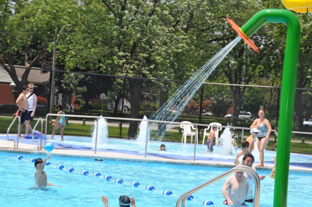 Swimmers in Central Pool