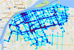 Winter Control - Snowplow Activity open data set and map