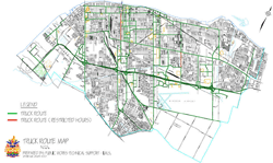 Sample of truck route map