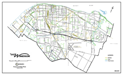 Sample of Small size city street map