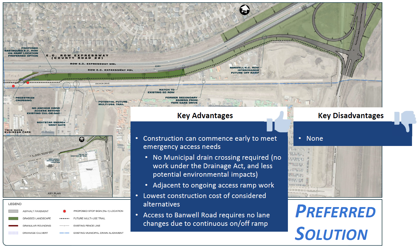 Proposed Ramp off Anchor to E.C. Row. Further information below.