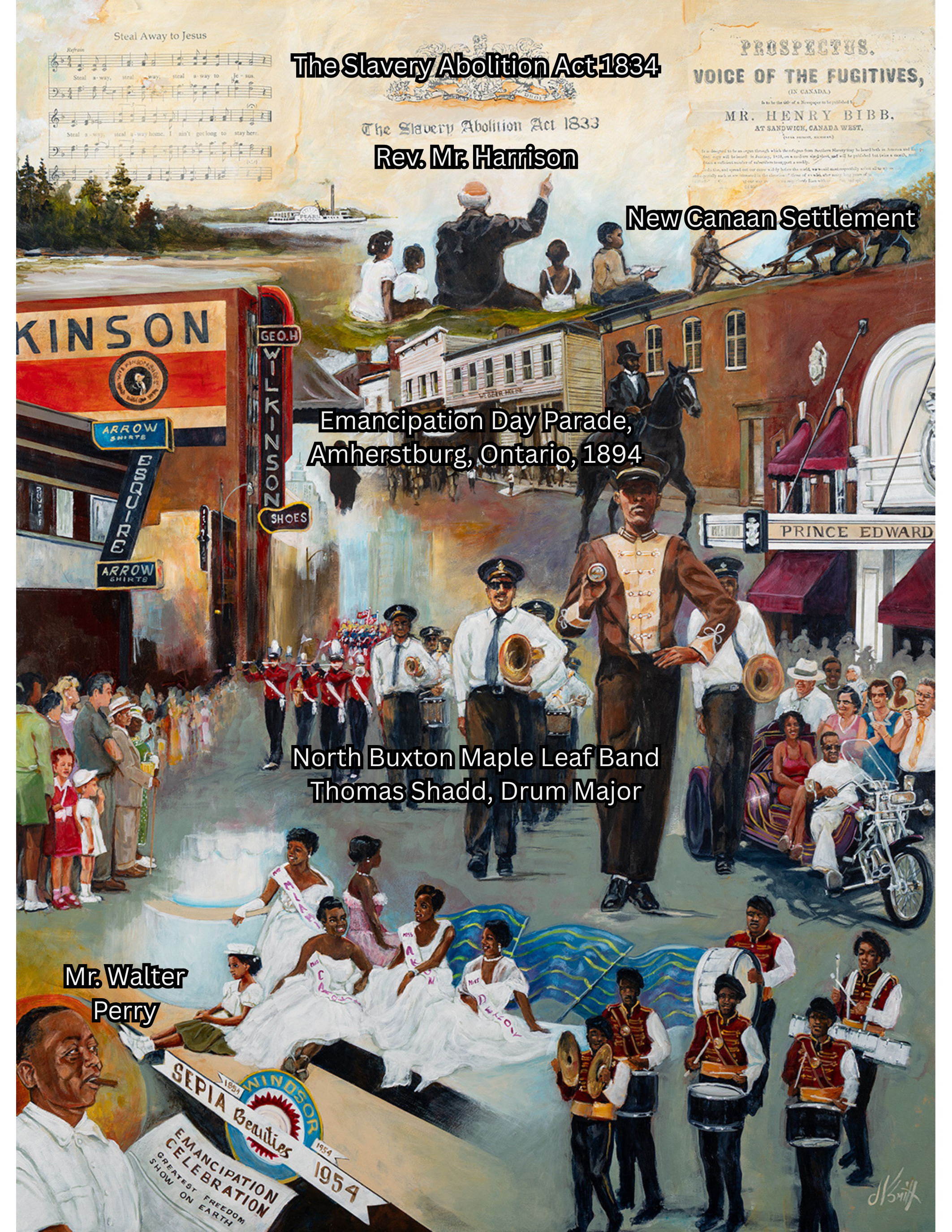 Mural One for Website - Here Comes The Bands Mural One - Here Comes The Bands, as described below
