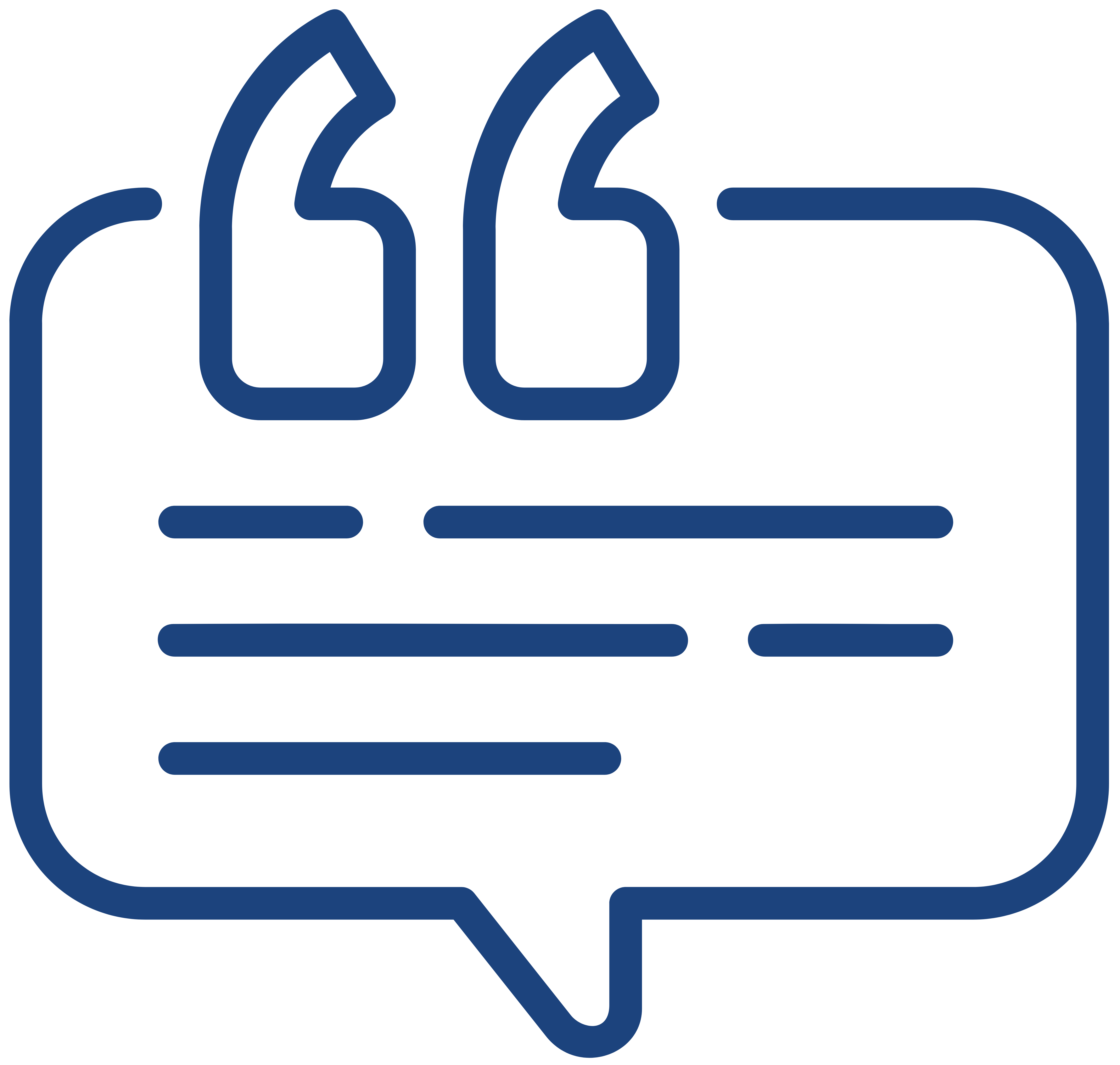 Text bubble with quotation marks
