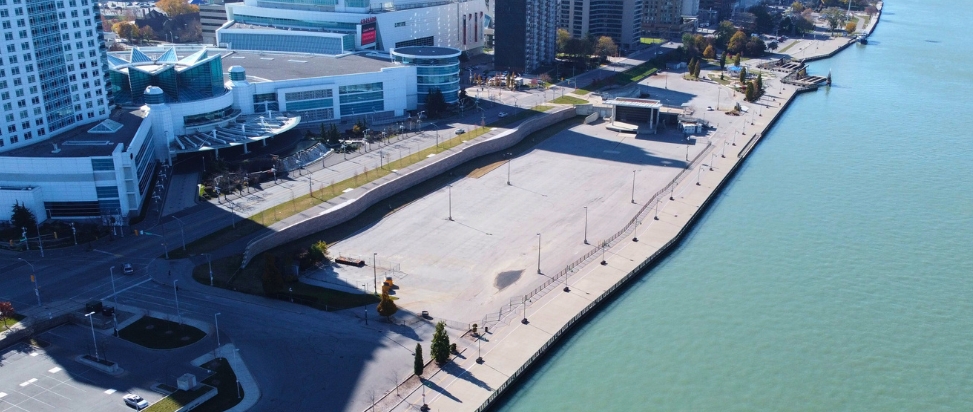 Festival Plaza Park aerial