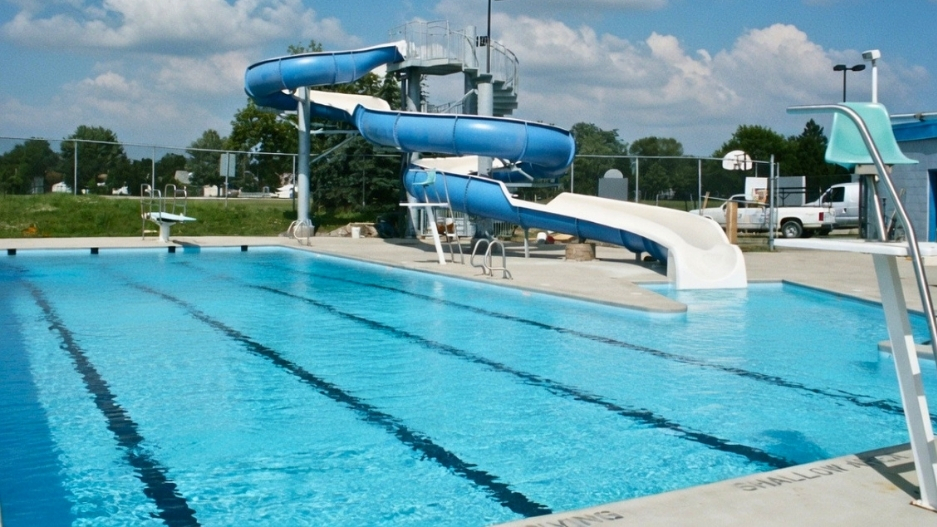 Remington Booster Park pool and waterslide