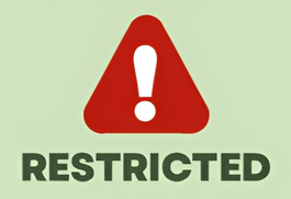 Exclamation point and word, Restricted