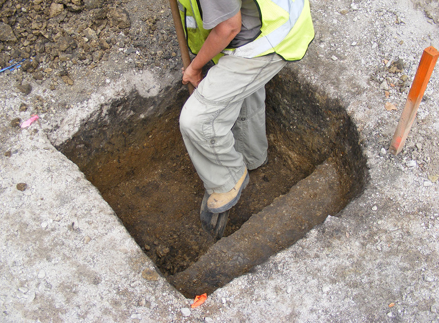 Excavation of a unit on a site in Windsor