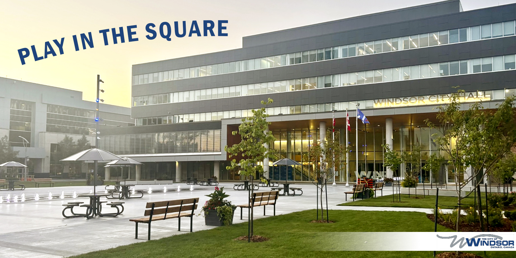 City Hall Square with the title Play in the Square