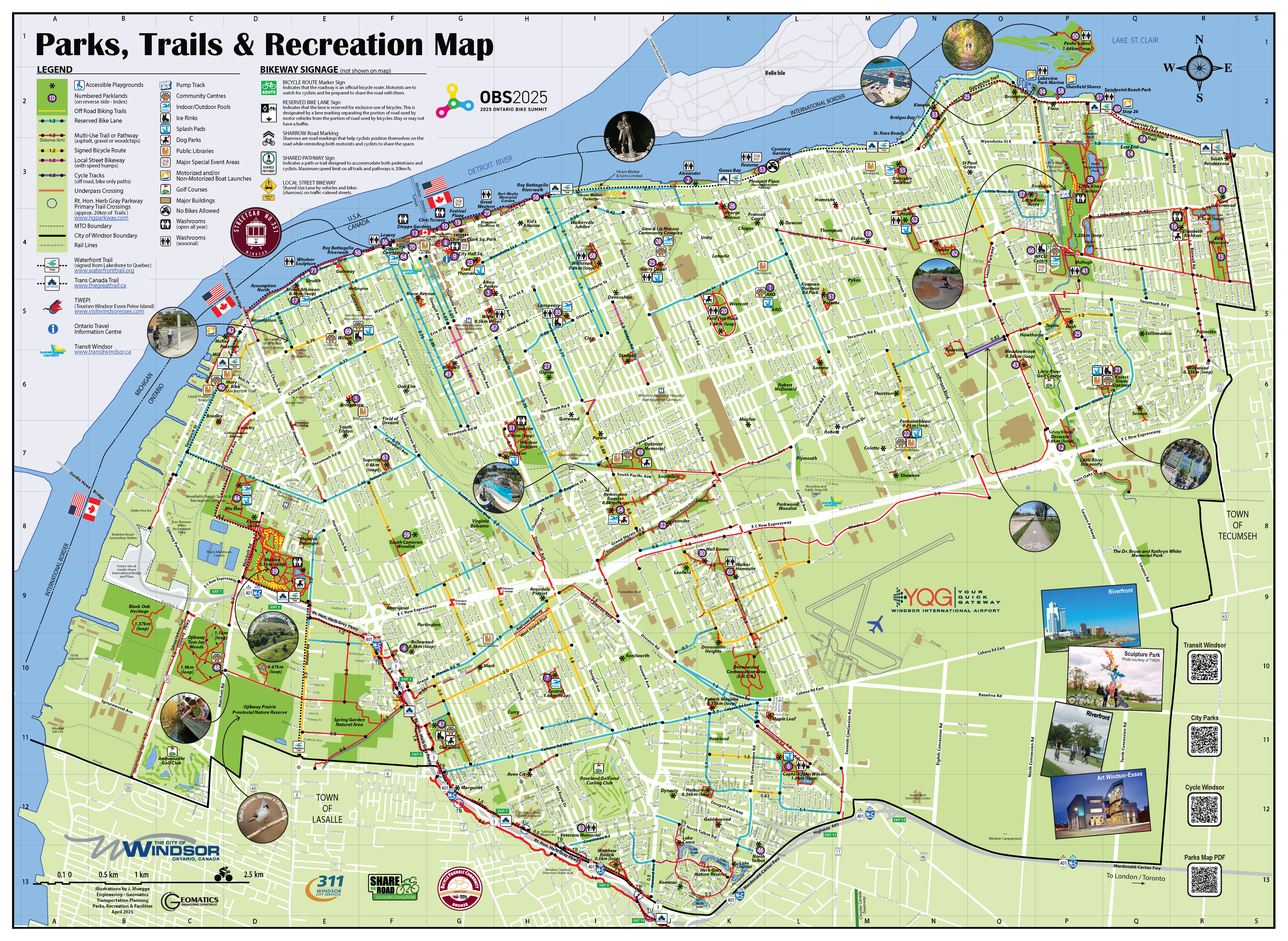 Parks, trails and recreation map sample