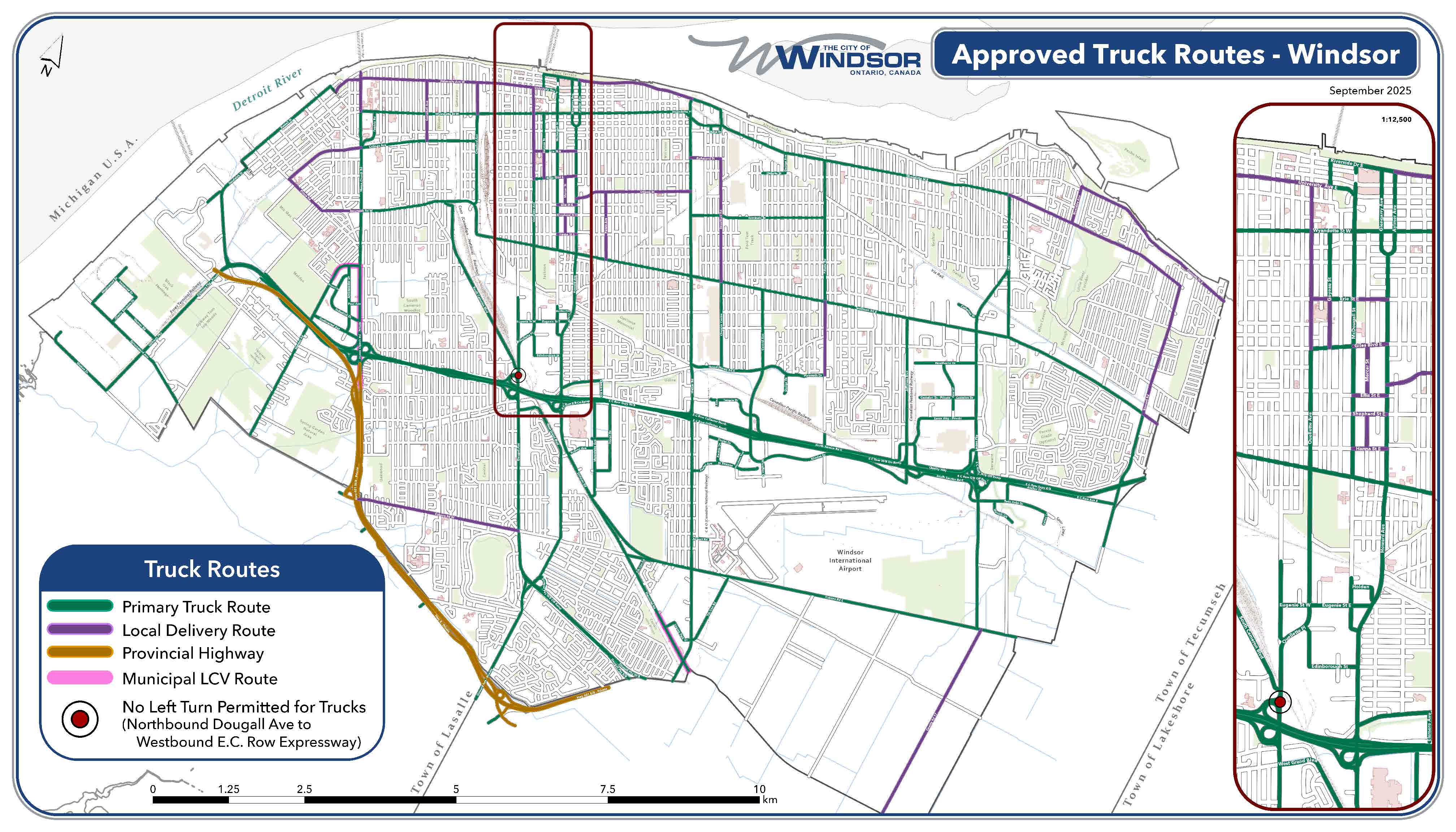 Truck Routes Map Thumbnail