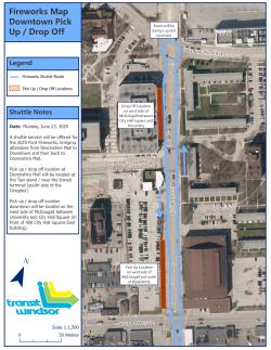 Map of Downtown Pick-Up Location
